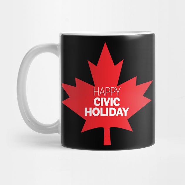 Happy Civic Holiday Maple leaf logo design by JDawnInk